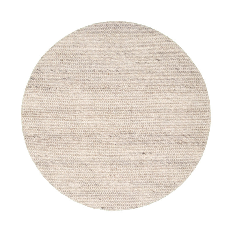 Round Wool Rug - Feline White/Blended