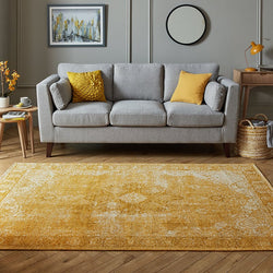 Oriental floor rug - Mannito Antique Yellow