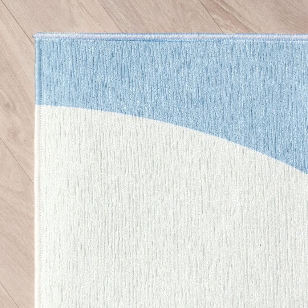 Geometric Rug – Swing Shapes Blue/Brown