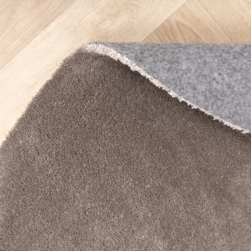 Round Washable Viscose Rug - Vive Taupe