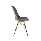Chair Velvet Grey - Gold Frame