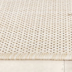 Round Jute Outdoor Rug - Nomad Leaves Cream