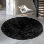 Round modern floor rug - Structures Baobab 9200