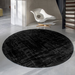 Round modern floor rug - Structures Baobab 9200