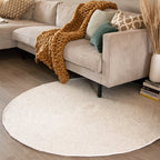 Round Wool Rug - Wise White