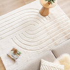 Soft High Pile Rug - Carvy Curves Cream