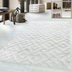 Scandinavian Area Rug - Pitea Pattern Cream