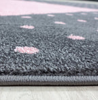 Children's floor rug - Bambi Heart Pink