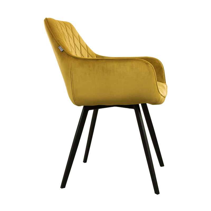 Velvet Dining Chair - Karl Gold