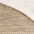 Round Outdoor Rug - Malta Arrow Natural
