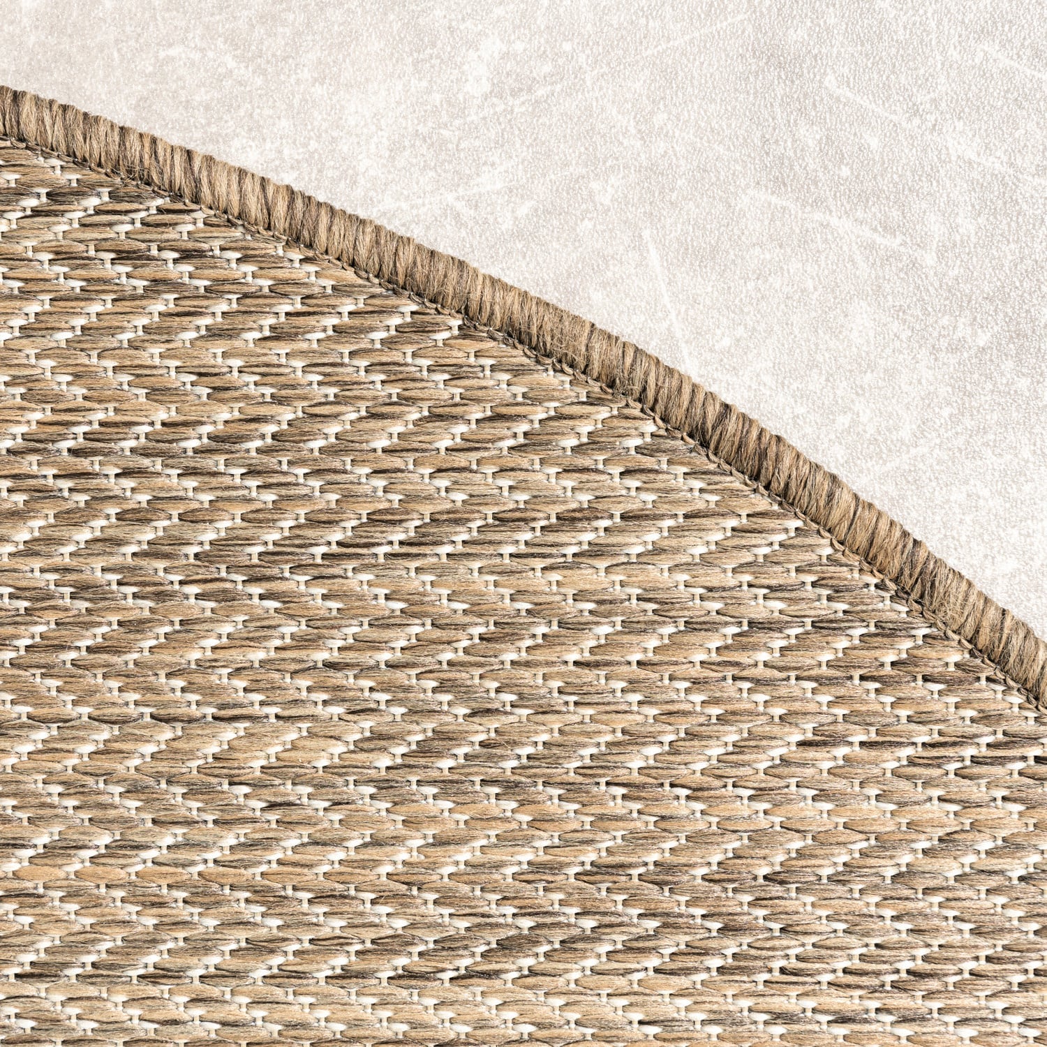 Round Outdoor Rug - Malta Arrow Natural