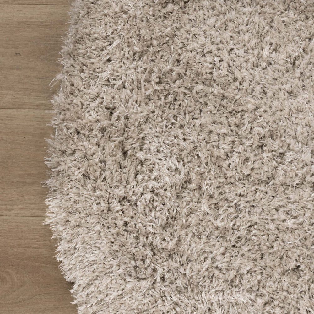 Round Shaggy Rug - Blaze Beige/Grey