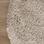 Round Shaggy Rug - Blaze Beige/Grey
