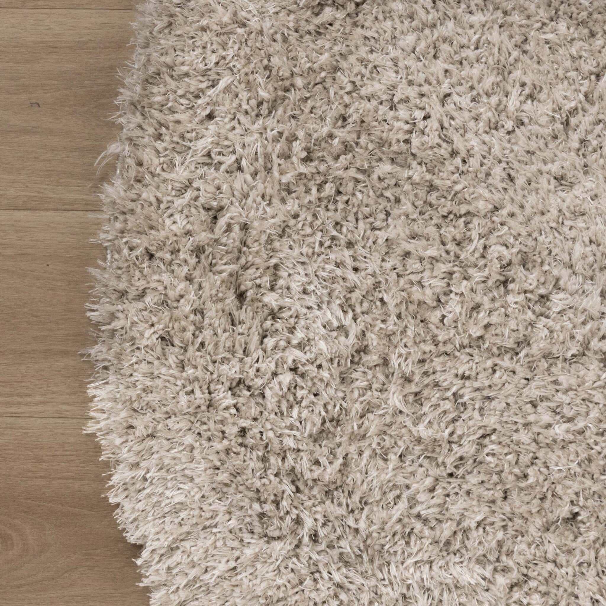 Round Shaggy Rug - Blaze Beige/Grey