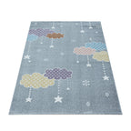 Children's floor rug - Lucy Clouds Gray