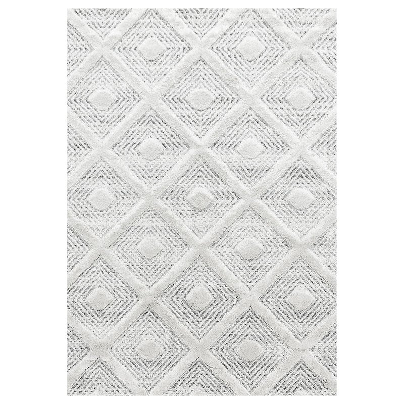 Scandinavian Floor Rug - Pitea Ethno Cream/Grey