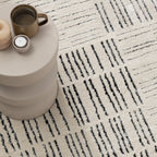 Scandinavian Rug - Yune Lines Cream/Black