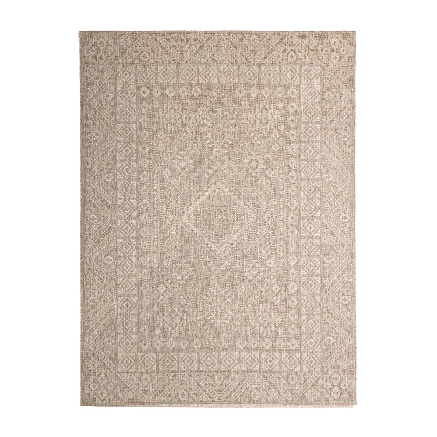 Jute Outdoor Rug - Atlas Aztec Brown/Cream