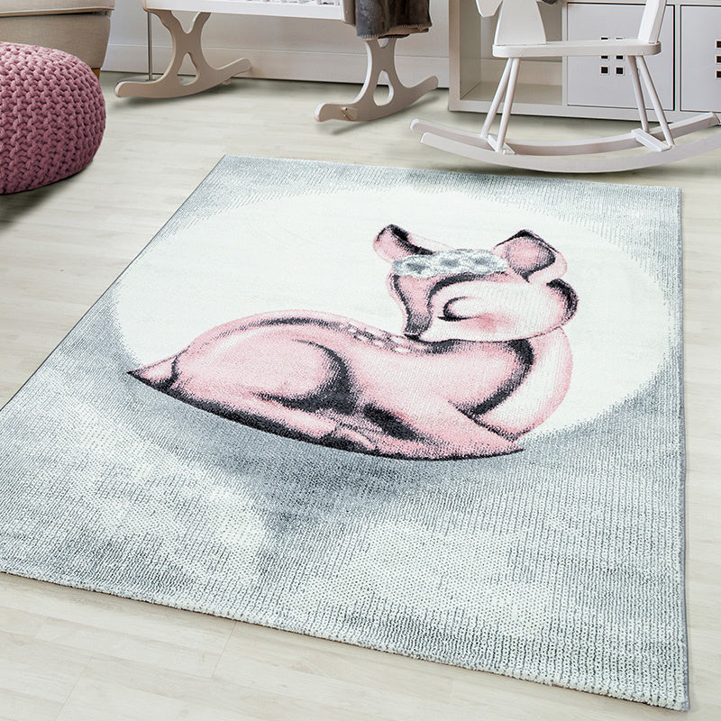 Children's floor rug - Bambi Deer Pink
