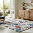 High-pile floor rug - Alano Sketch Multicolor