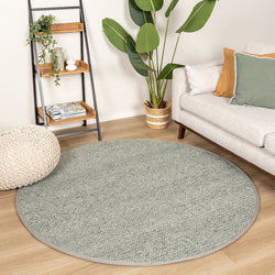 Round Wool Rug - Twist Green