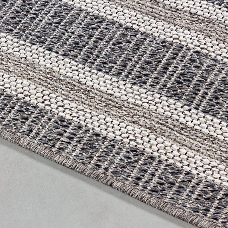Jute Balcony Rug - Aruba Double-Edge Grey