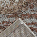 High-pile floor rug - Modesto Brown/Grey 6787