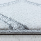Modern Floor Rug - Marble Pattern Grey/Silver