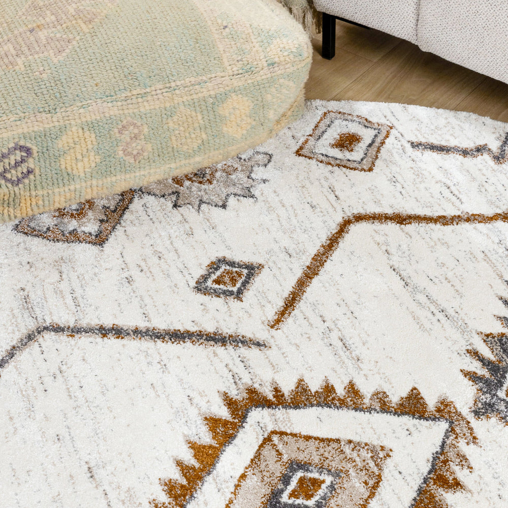 Round berber rug - Blend Aztec Terra