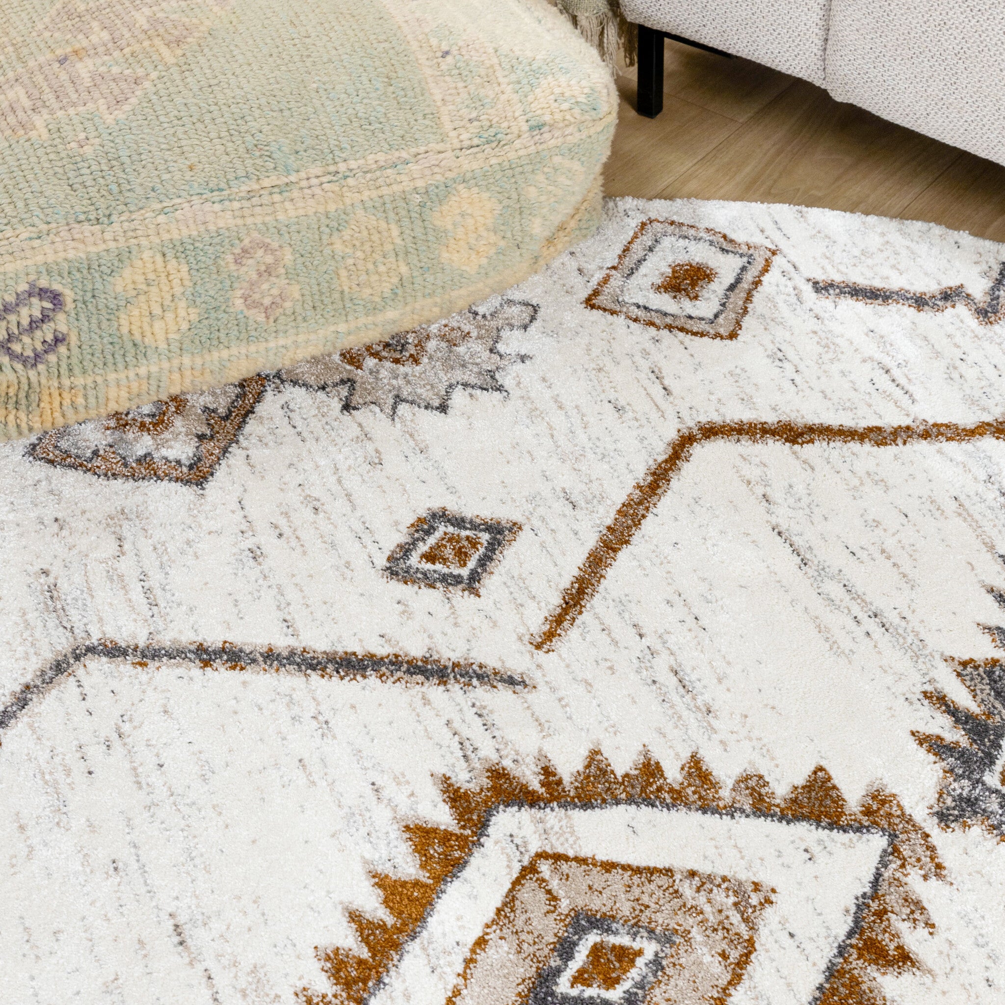 Round berber rug - Blend Aztec Terra