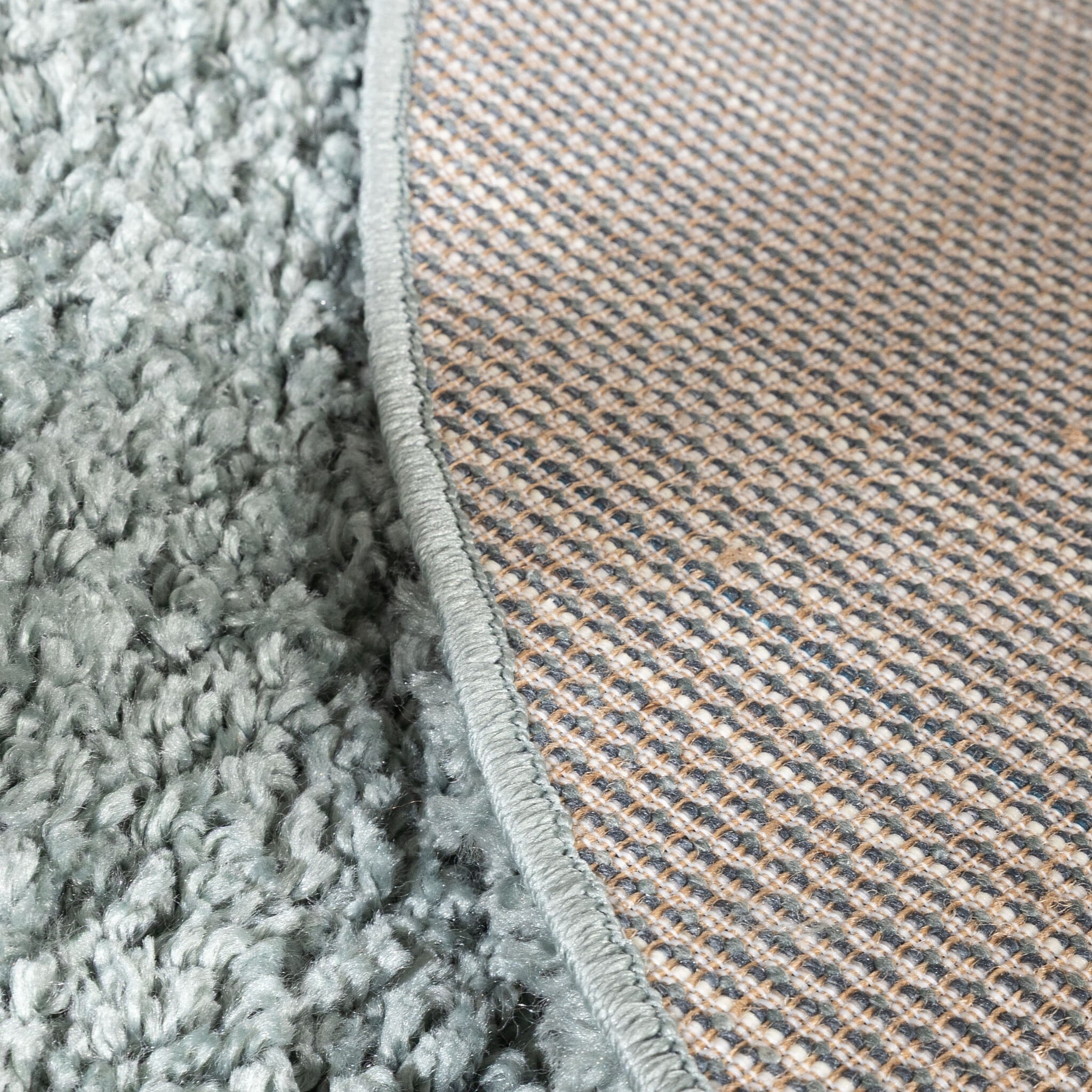 Round High-Pile Rug – Wish Blue/Green