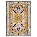 Wool floor rug - Wallo Dahlia Yellow/Multicolor