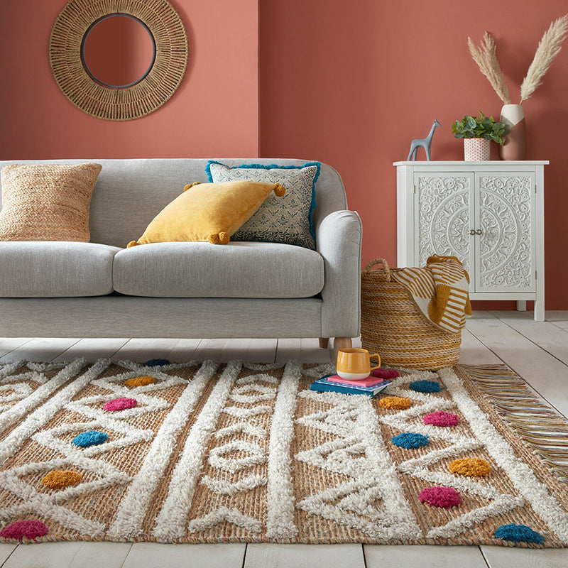 Jute Floor Rug - Jubio Kahima Multicolor