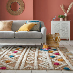 Jute Floor Rug - Jubio Kahima Multicolor