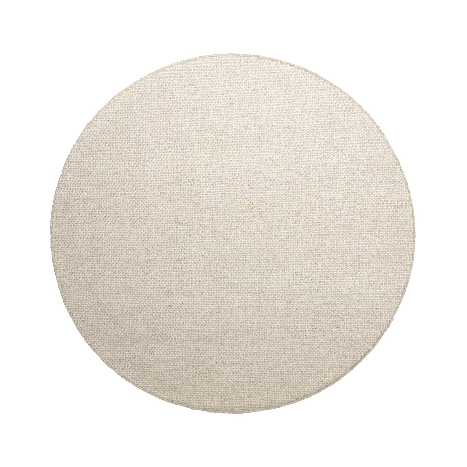 Round Wool Rug - Bliss Cream/White