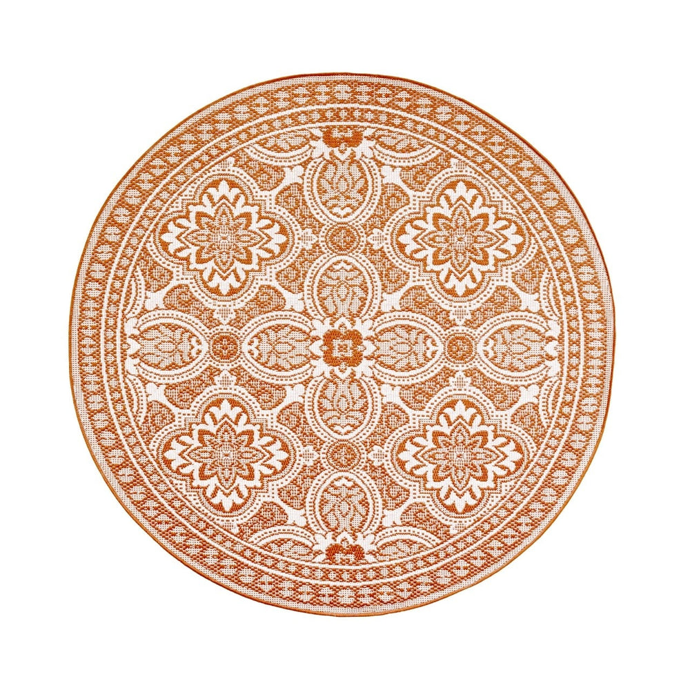 Round Outdoor Rug - Summer Oriental Terra