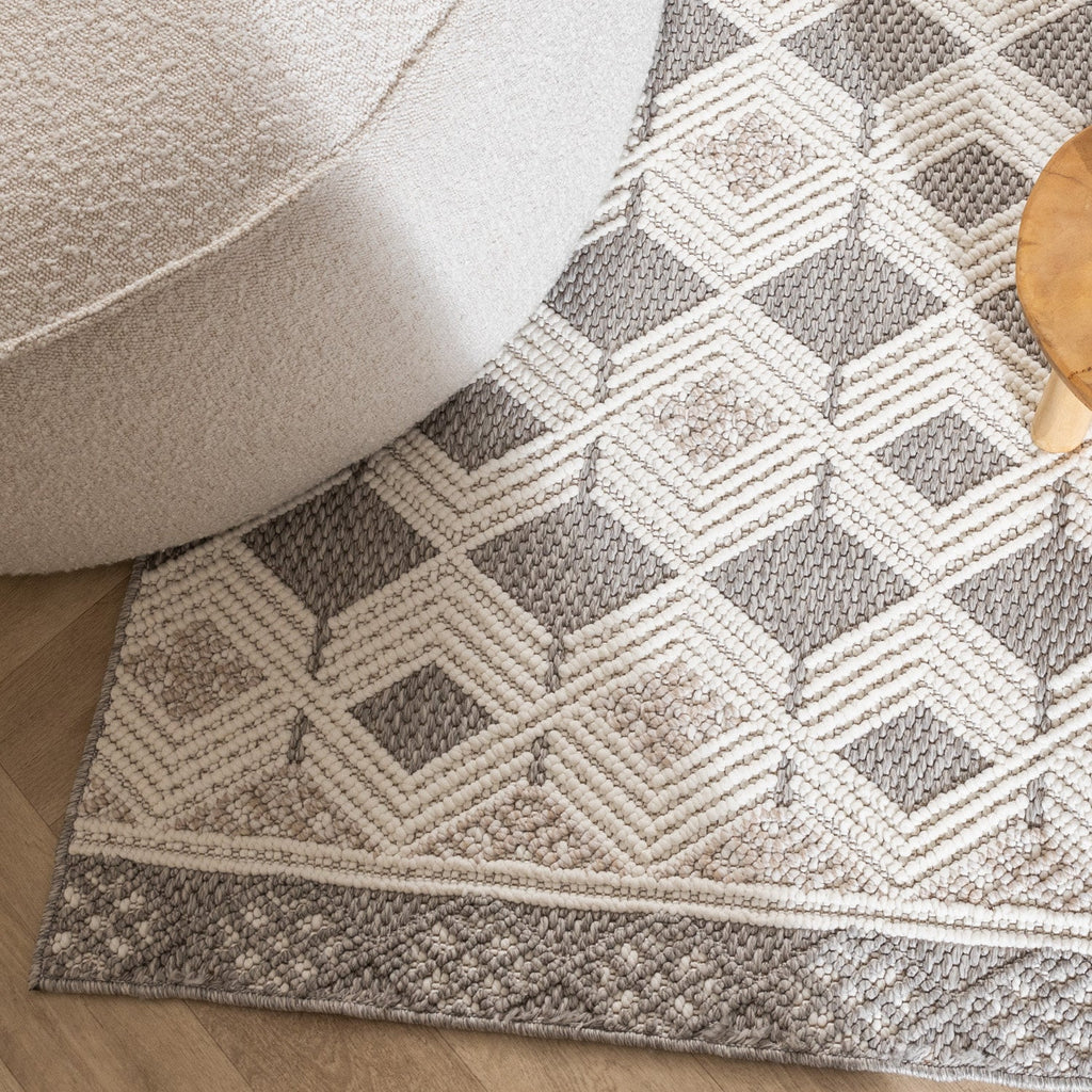 Sustainable Rug - Lorre Blocks Cream/Anthracite