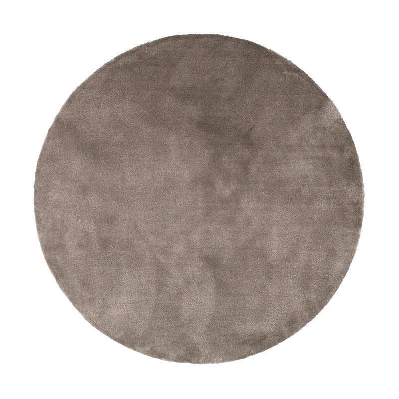 Round Washable Viscose Rug - Vive Taupe