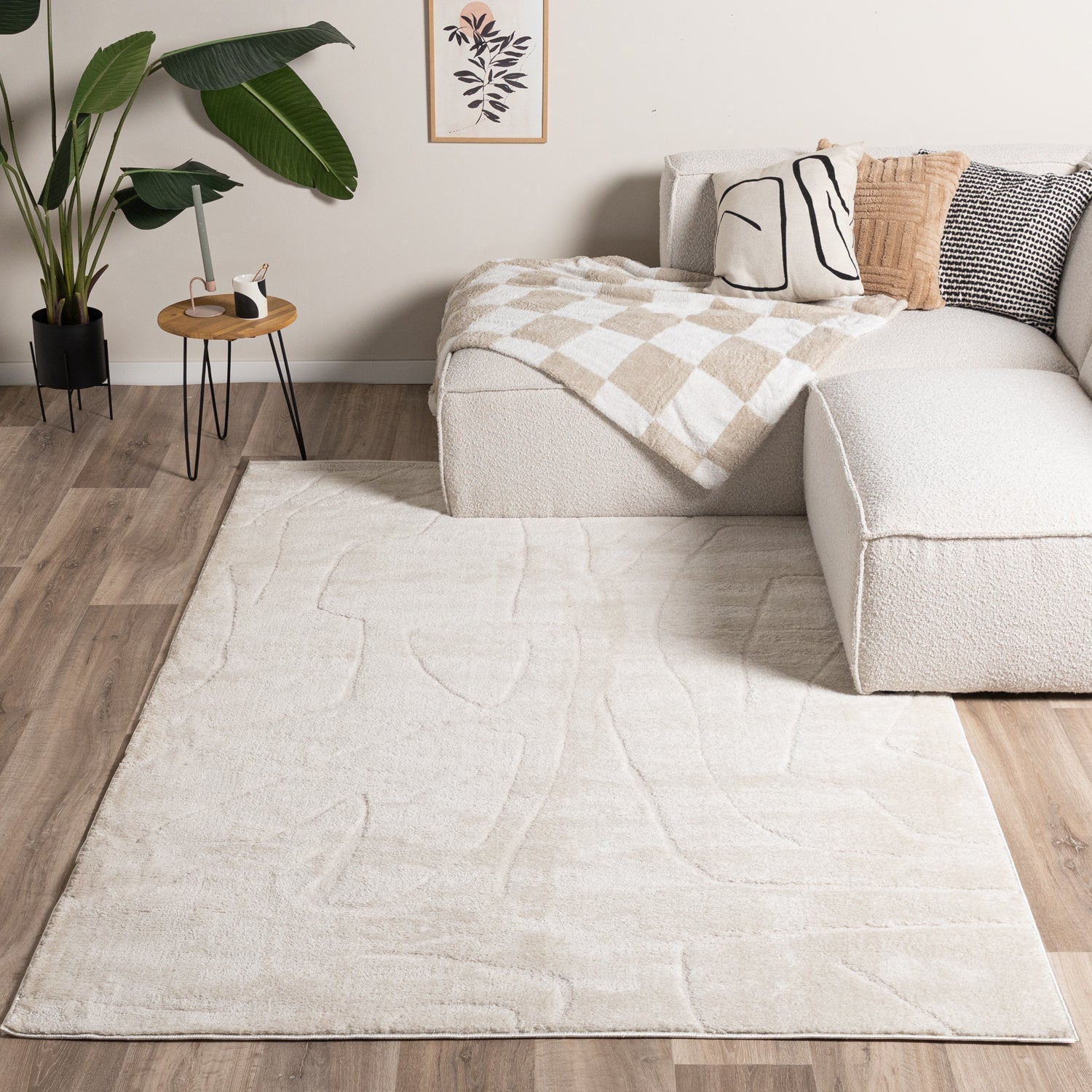Japandi Rug - Yori Abstract Lines Cream