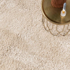 Oval Shaggy Rug - Blaze Beige