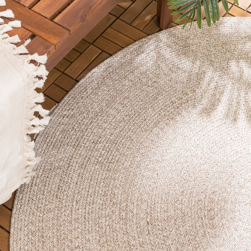 Round Jute Outdoor Rug - Bali Cream