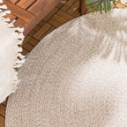 Round Jute Outdoor Rug - Bali Cream
