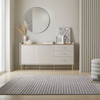 Washable floor rug - Elto Stripe Grey