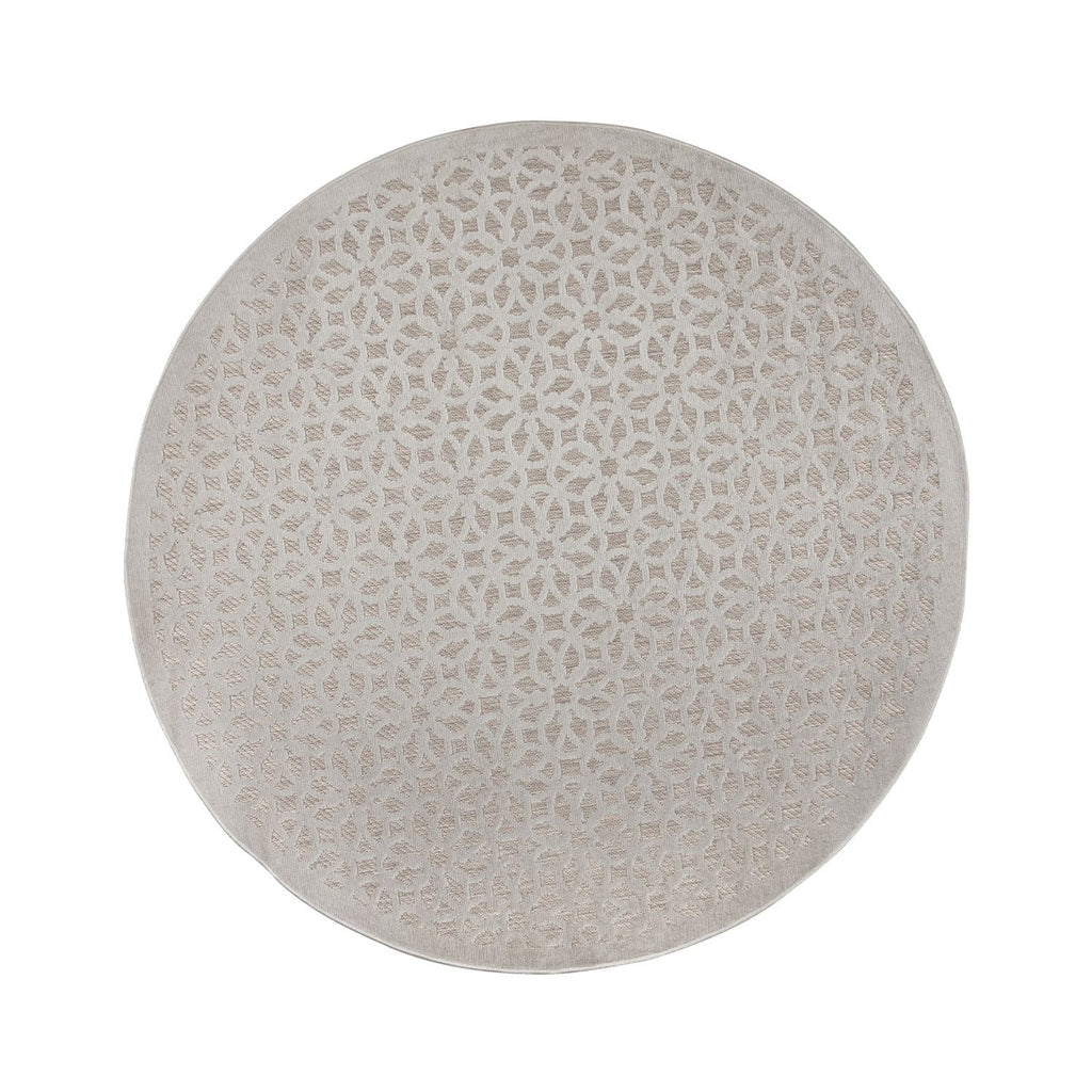 Round outdoor rug - Piatto Argento Silver/White