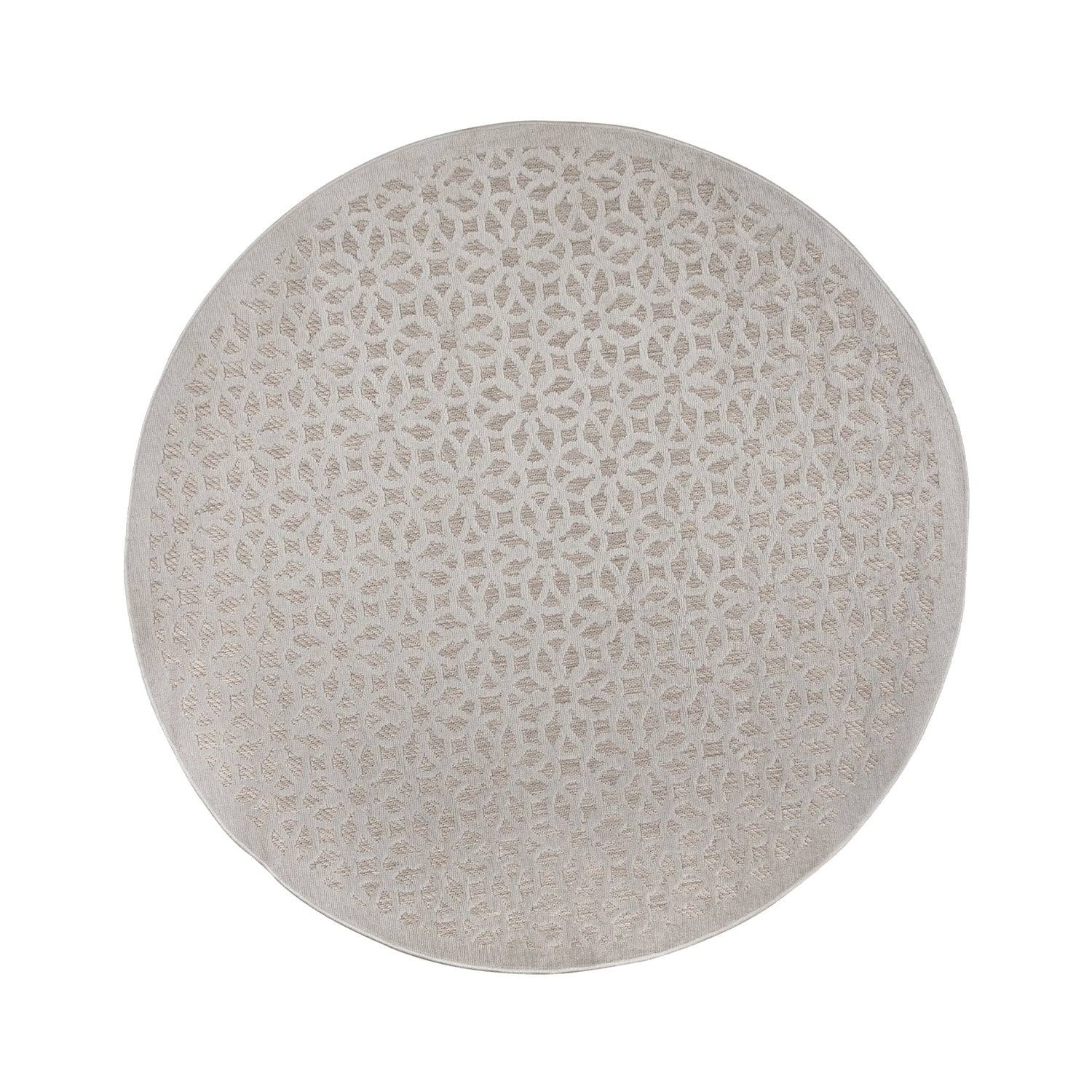Round outdoor rug - Piatto Argento Silver/White