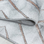 Modern floor rug - Marble Square Grey/Brown