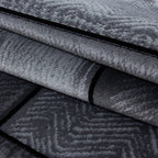 Modern floor rug - Plus Black 8007