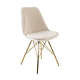 Velvet Chair Champagne - Gold Frame