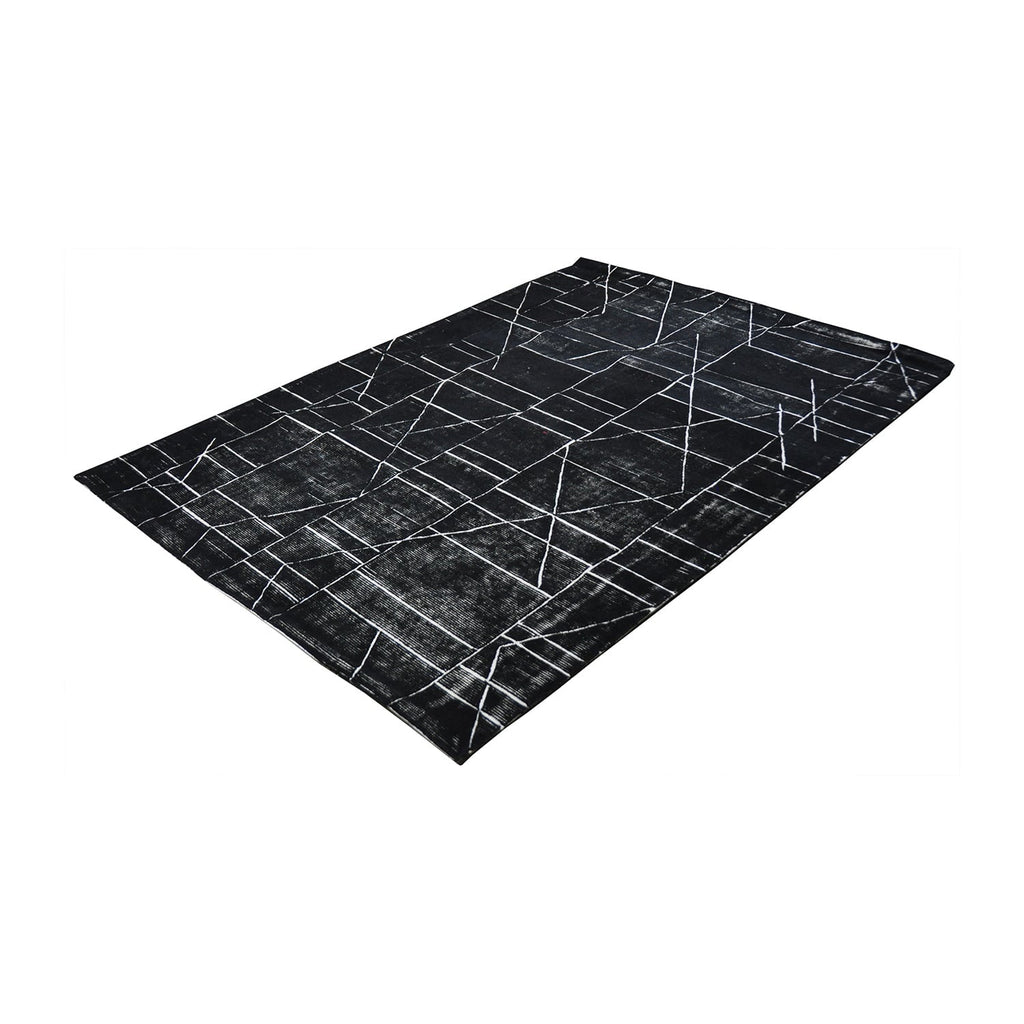 Geometric floor rug - Marcel Black