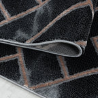 Modern floor rug - Marble Pattern Anthracite/Brown